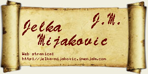 Jelka Mijaković vizit kartica